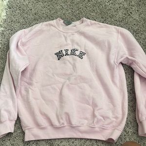 pink crewneck